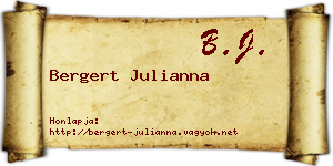 Bergert Julianna névjegykártya